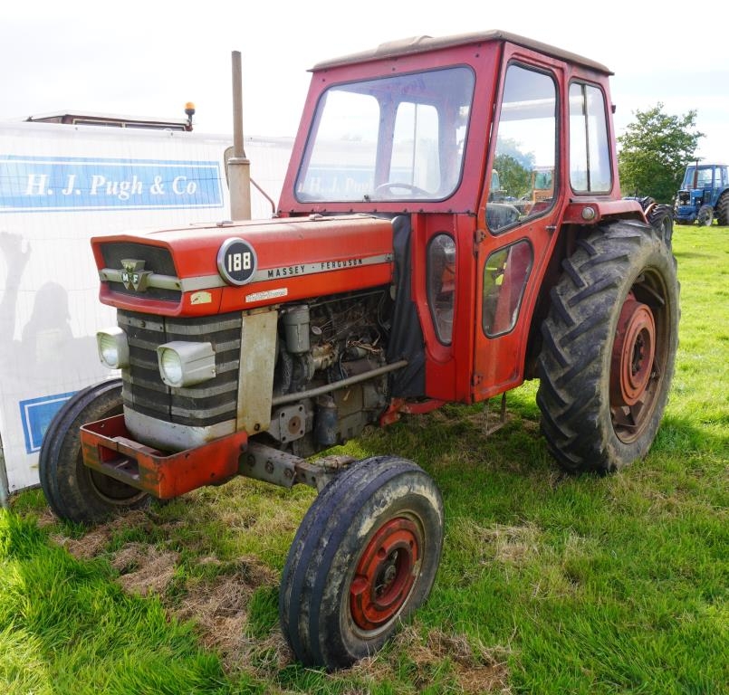 Massey Ferguson 188 Multi Power tractor, with cab, PAVT wheels, front ...