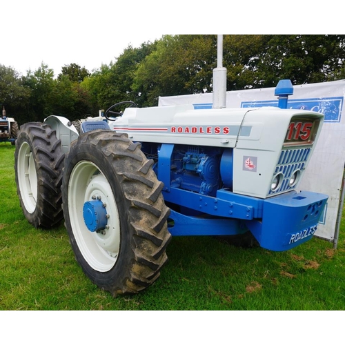 91 - Roadless 115 tractor, restored. 115/5865. Reg. Q81 JOD