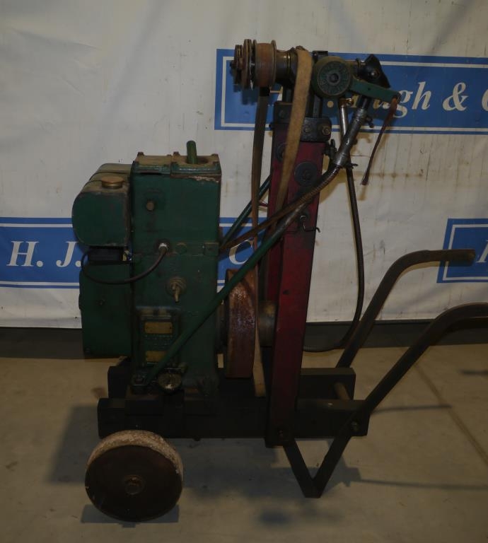 Lister double shearing machine, belt driven with Lister 26D2H 2HP engine