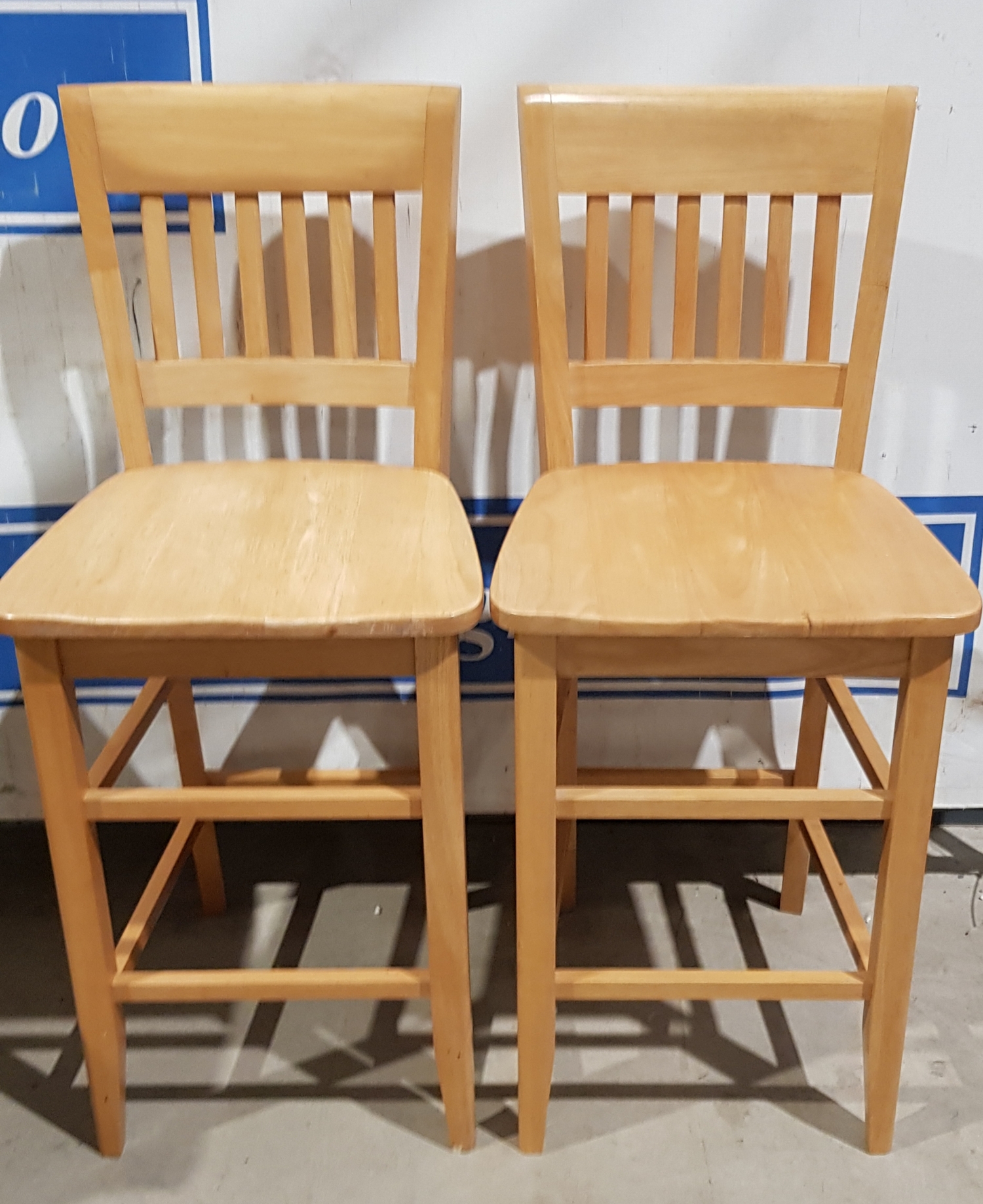 Pair of pine bar chairs ** end of day 1**