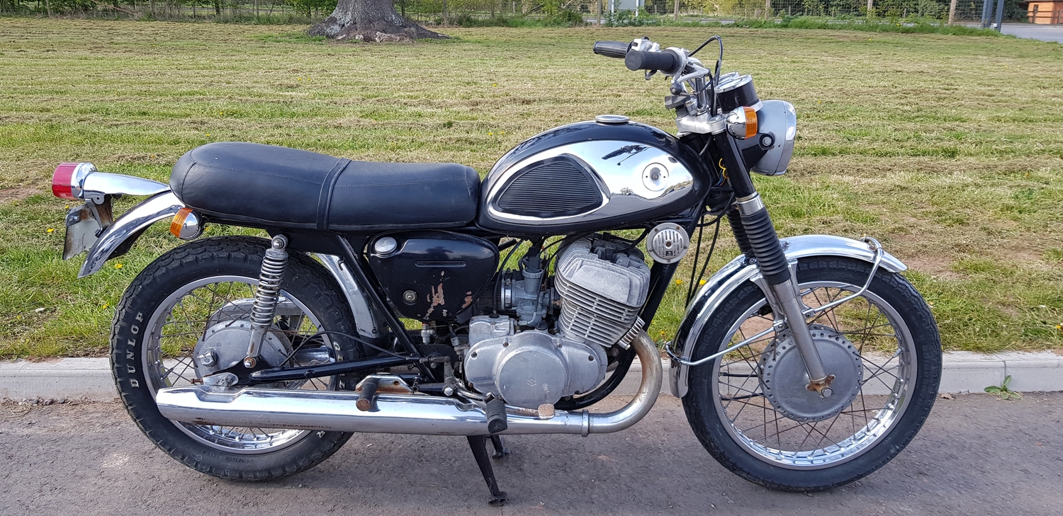 Suzuki T500 Titan motorcycle. 1968. Very early example,first production