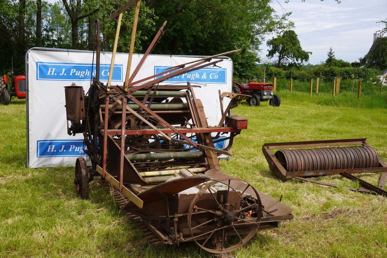 Massey Harris sunshine binder with canvasses. Working order