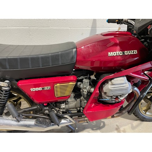 636 - Moto Guzzi 1000 SP motorcycle. 948cc. 1980. Frame No. 16477. Engine No. 203410. Electric start. star... 