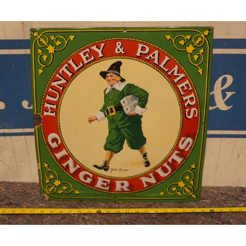 Enamel sign- Huntley's and Palmer's Ginger Nuts 18x18.5"