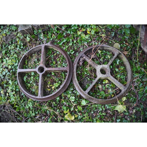 10 - Pair of iron wheels 16