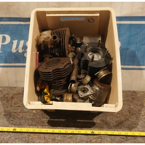 10 - Mixed spares including BSA B1 cylinder/piston, Rudge 250cylinder/piston, magneto spares etc