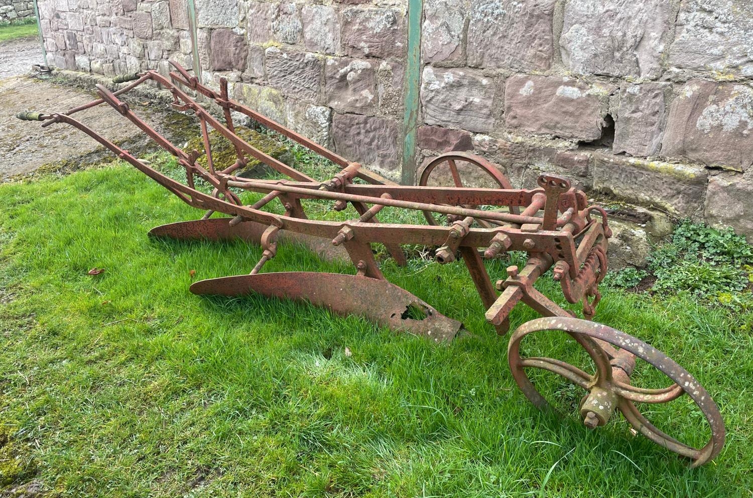 Horse drawn 2 furrow plough A/F