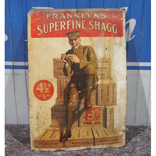 11 - Franklin's Superfine Shag advertising showcard