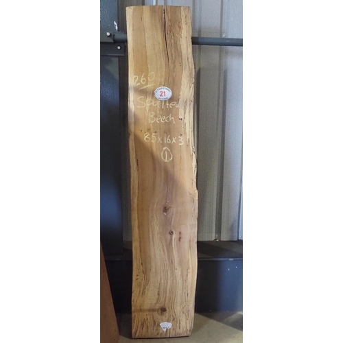 21 - Spalted beech 85x16x3