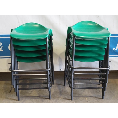 29 - 10 Small green stools