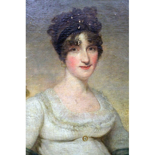 1 - Circle of Sir Thomas Lawrence PRA (1769-1830), three quarter length portraits depicting a lady and g... 