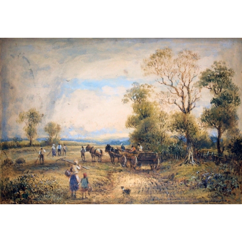 348 - William Manners (1860-1930), a group of three country scenes entitled 'Noonday', 'Staveley Kendal' a... 