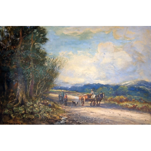 348 - William Manners (1860-1930), a group of three country scenes entitled 'Noonday', 'Staveley Kendal' a... 