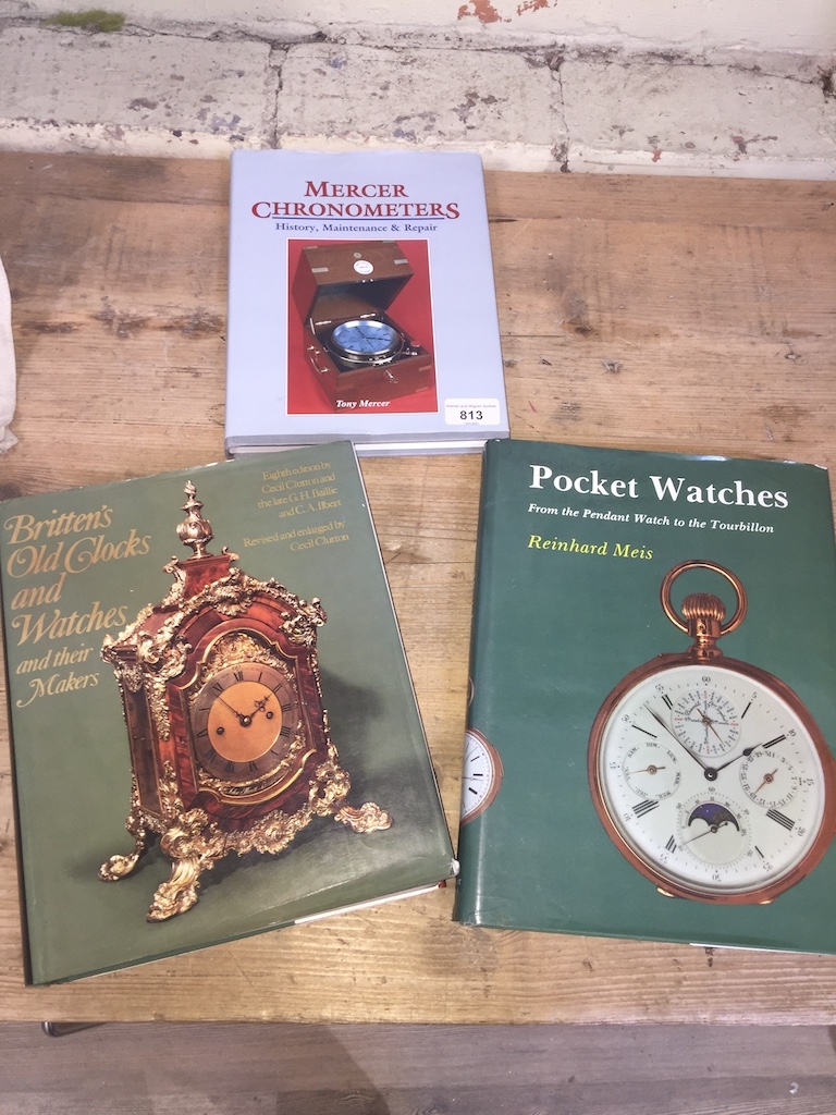 3 books on Clocks, watches and chronometers