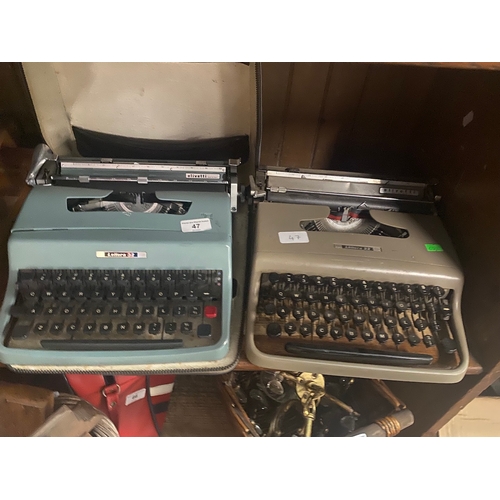 47 - 2 vintage Olivetti typewriters