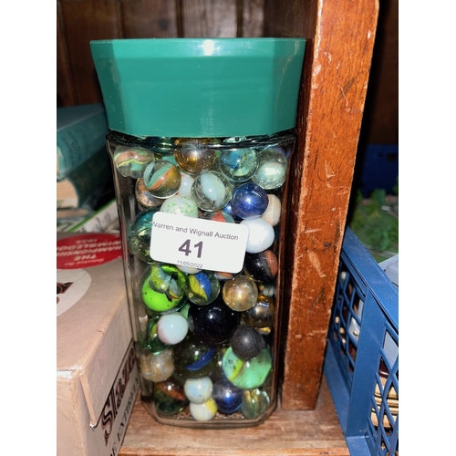 41 - Three jars of marbles.