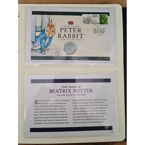 1 - A complete collection of The Tales of Beatrix Potter 50 pence pieces, in folder.