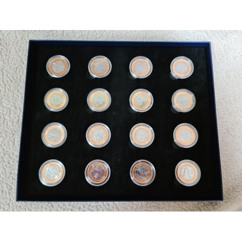 25 - A boxed collection of 2015 Brazil Olympics Real coins, 16 in total.