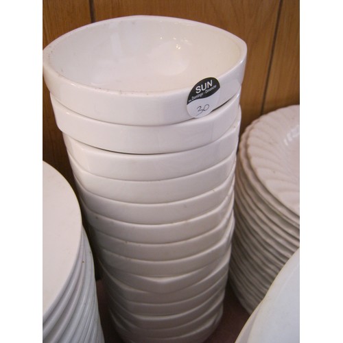 31 - 15 White Porcelain Bowls
