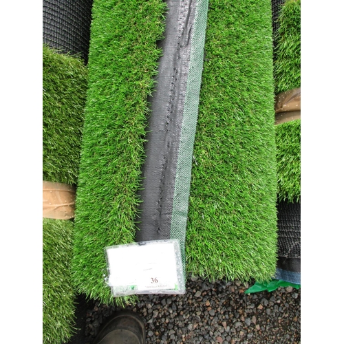36 - A roll of Spring Green 35mm artificial grass - new (4m x 1.6m)