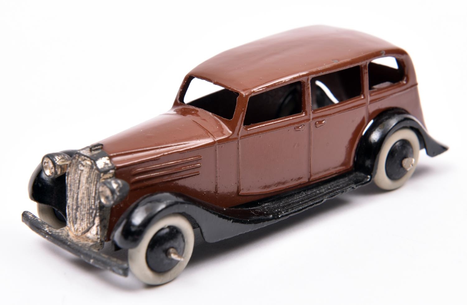 Dinky Toys 30d Vauxhall. An example in dark brown with black open ...