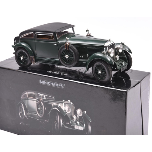 A Minichamps 1:18 scale model of a 1930 Bentley 6.5 Litre. A