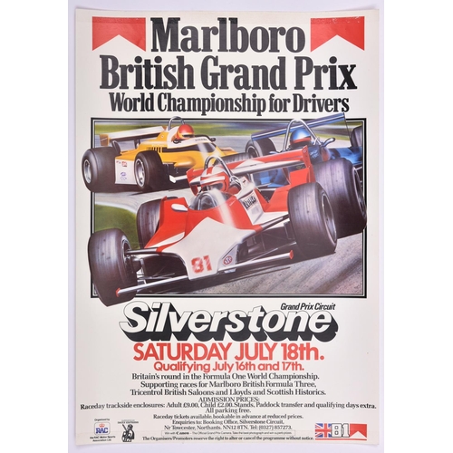 A rare original 1981 motor racing poster. 'MARLBORO British ... | Barnebys