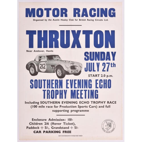 A rare original mid 1960's motor racing poster. 'Motor Racin... | Barnebys
