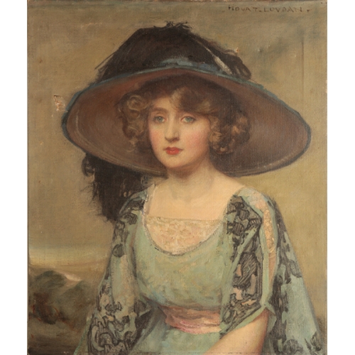 728 - WILLIAM MOUAT LOUDAN (1868-1925) A portrait of Miss Florence Milner depicted half-length wearing a w... 