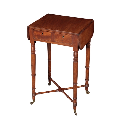 729 - A GEORGE III MAHOGANY SMALL WORK-TABLE 71.5cm high x 66.5cm wide x 36cm deep

The estate of the late... 