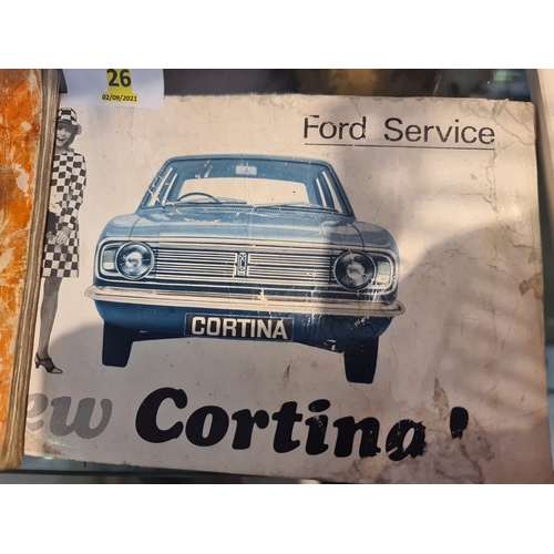 26 - Ford Cortina Service Original Genuine Mk2 Literature Book Britain 1966 unused