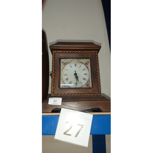 27 - wood case clock
