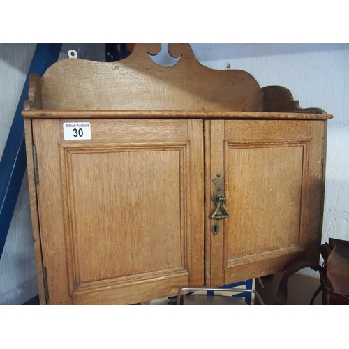 Light Oak Vintage Wall Cabinet