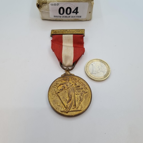 4 - 1939-1946 Irish Emergency medal with ribbon and bar.