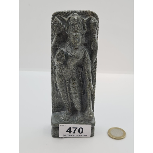470 - Sandstone late 19th century figure of the Inidan God Narasimha.