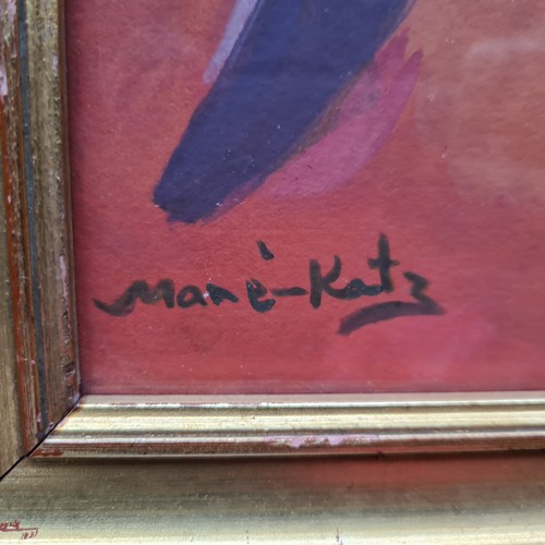 333 - Original Emmanuel Mane Katz (1894-1962)'The Wedding. Gouache painting. Signed lower left. 20th centu... 