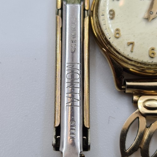2 - Ladies vintage Omega watch with Rolled gold strap and possibly a 10ct Gold Back.