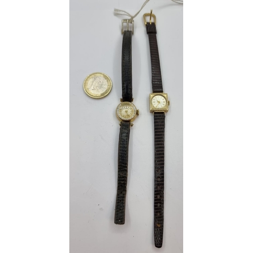 35 - Two ladies cocktail watches, the first by Tissot with Swiss movement, baton dial and stainless steel... 