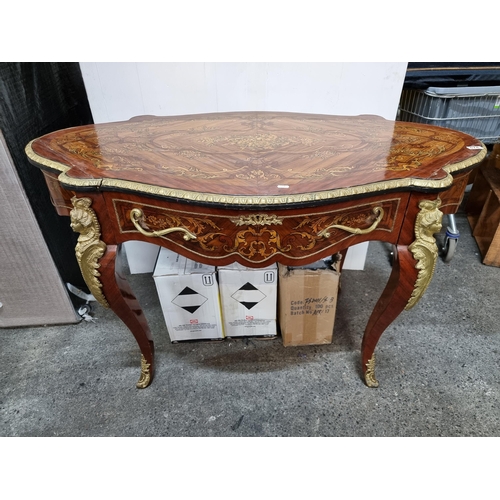 674 - STAR LOT - A stunning after Napoleon III Centre Table with ornate brass Ormolu and highly decorative... 