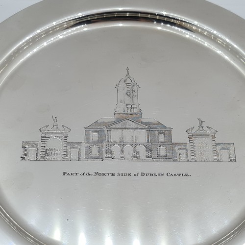 436 - Star Lot : A limited edition Irish sterling silver commemorative plate, showing special mark used in... 