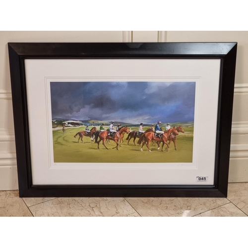 45 - A limited print (12/250) of an equestrian scene. Signed bottom right by the artist (G Mc)