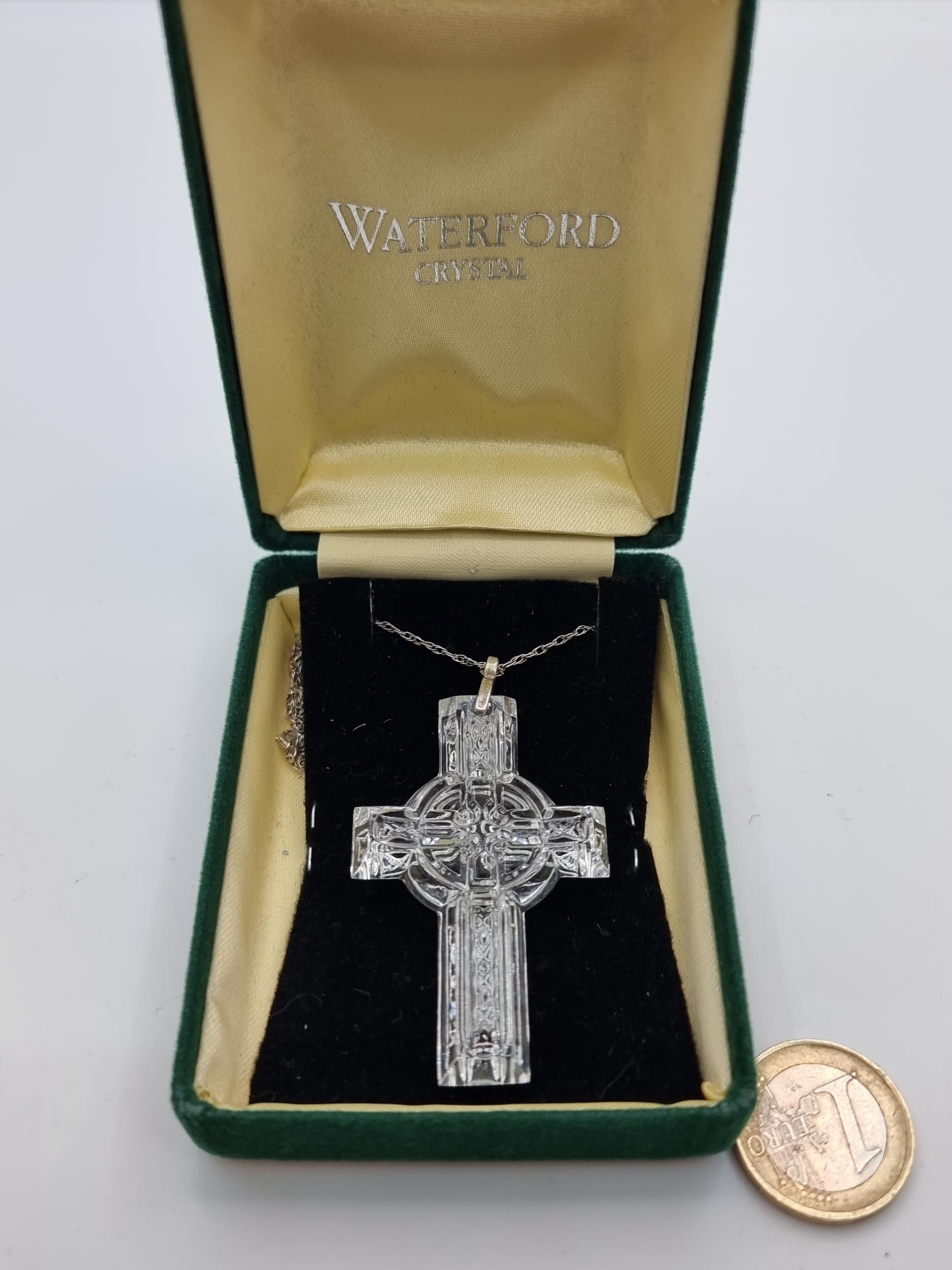 Waterford crystal Celtic cross pendant 