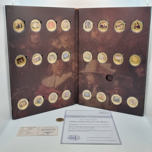 514 - A collection of coins depicting the World's Most Famous Paintings. Issued with certificate of owners... 