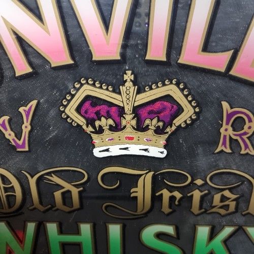 248 - Star Lot : A fantastic 100% original vintage advertising mirror for Dunville's Whiskey, housed in or... 