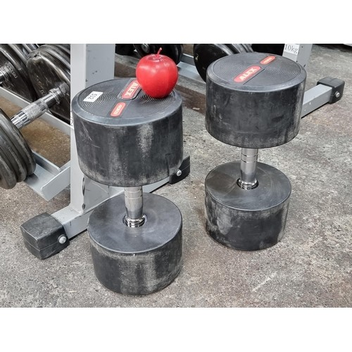 545 - A pair of commercial quality adjustable 'Alex' brand dumbbells. 80 kgs total weight (2 x 40 kgs). €2... 