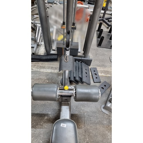 546 - Star Lot : A commercial quality lateral pull down/ vertical row machine. With stacking weights with ... 