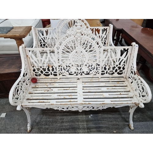 405 - Super Star Lot - An outstanding example of a crazy heavy completely cast iron, Victorian, two-seater... 