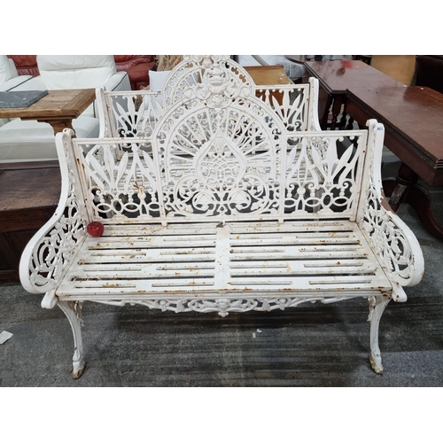 406 - Super Star Lot - An outstanding crazy heavy example of a completely cast iron, Victorian, two-seater... 