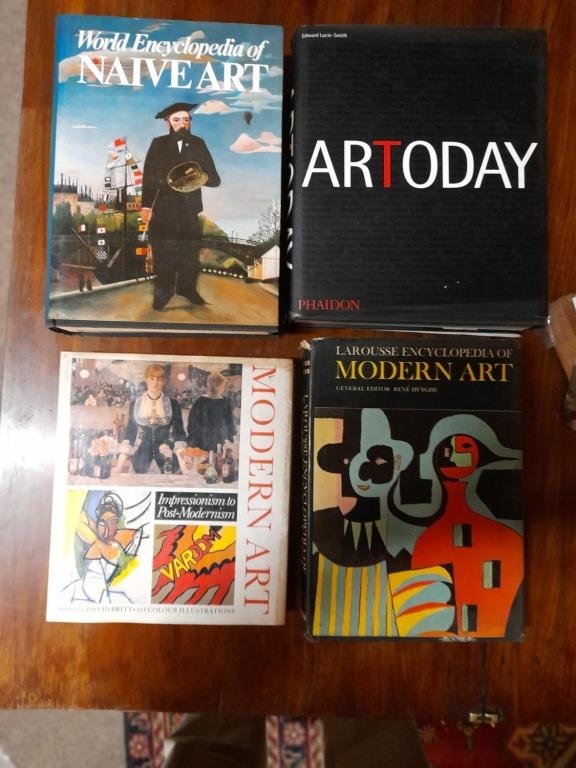4 good Modern Art Books "The World Encylopedia of Naive Art" and 3 others