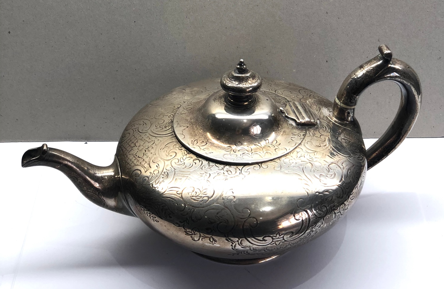 Victorian Silver Teapot London Silver Hallmarks Makers Mark W.M Weight ...